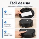 LimpaMax™ Robô Aspirador 3 em 1 - Varre, Aspira e Passa Pano